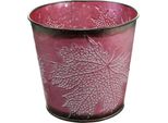 Vaso Decorativo Per Piante Con Motivo A Foglie In Metallo Effetto Vintage