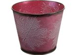 Vaso Per Piante In Metallo Con Decorazione Di Foglie Per Decorazioni Autunnali