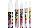 Pennarelli A Gesso Inf - Set Di 5, Pennarelli A Gesso Liquido Multicolore Per Vetro