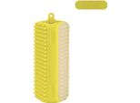 Inf Spazzola Da Bagno In Silicone A Tre Lati Per La Pulizia E La Toelettatura Delicata Degli Animali Domestici Giallo