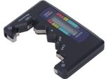 Spacnana Tester Digitale Per Batterie, Tester Per Batterie Con Schermo Lcd In Abs Per 1,5 V 9 V (Nero)