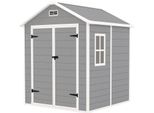 Casetta Per Attrezzi 2,4 M², Casetta Da Giardino Impermeabile Con Tetto A Falda Obliqua, 182X151X219/181 Cm, Casetta Per Attrezzi Con Porta Chiudibile A Chiave, Garage Per Biciclette Con Finestra, Mobiletto Da Giardino In Alluminio, Per Cortile, Giardino