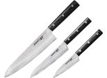 Samura 67 Set Di Coltelli In Acciaio Damasco - Collezione Di Coltelli Da Cucina A 3 Pezzi: Coltelli Da Spelucchino, Multiuso E Da Cuoco Per Tagli Di Precisione Ed Eccellenza Culinaria