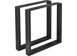 Set Di 2 Gambe Per Tavolo Da Pranzo "Makers"" 70 X 72 Cm Acciaio Nero"