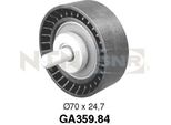 Snr GA359.84 - Oe 5751 76 Umlenkrolle, Keilrippenriemen Per C5 I (Dc), C5 I (De), C5 Ii (Rc), C5 Ii (Re), C8 (Ea, Eb), Ulysse, 406, 607 (9D, 9U), 807 (Eb)