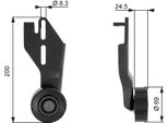 Gates T36063 - Oe 5751 26 Puleggia Tenditore, Cinghia A V Per Saxo, 106 Ii