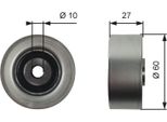 Gates T36392 - Puleggia Folle Oe 5751 E8, Cinghia A V Per Xsara, 206 (2A/C), 206 (2E/K)