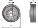 Gates T41216 - Oe 078109243C Puleggia Tenditore, Cinghia Di Distribuzione Per A6 (4A), A8 (4D)