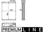 Mahle Ah 190 000P - Oe 6448V3 Scambiatore Di Calore, Riscaldatore Per C3 Ii (Sc), C4 Cactus, DS3, DS3 (Sa), DS3 (Sb)