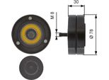 Gates T36236 - Oe 077109244F Puleggia Folle, Cinghia A V Per A8 (4E), Phaeton (3D)