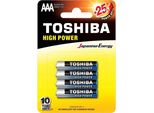 Toshiba Red Alkaline LR03 Aaa 1.5V Batterie Alcaline In Blister 4 Pezzi