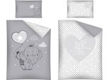 Set Di Lenzuola Per Bebè 100X135 Elefante Cotone