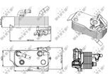 Nrf 31279 - Radiatore Olio Oe 17217551647 Per Serie 1 (E81), Serie 1 (E87), Serie 1 (E88), Serie 1 (E82), Serie 3 (E90), Serie 3 (E93), Serie 3 (E92), Serie 3 (E91), X1 (E84), Z4 (E89)