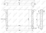 Nrf 519523 - Oe 7258109 Radiatore, Raffreddamento Motore Per Galaxy (Wgr), Alhambra (7V), Sharan (7M)