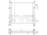 Tyc 710-0042 - Oe 1025533 Radiatore, Raffreddamento Motore Per Ka (Rb)