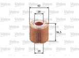 Valeo 586581 Filtro Olio Oe 04152B1010000 Compatibile Con Auris, Avensis, Corolla, Matrix, Prius, Rav 4, Verso, Yaris