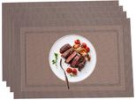 Tovagliette, Tovagliette Lavabili Antiscivolo Resistenti Al Calore, Colore, Caffè, Forma, Rettangolo, Quantità, 4 Pezzi