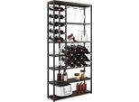 Portabottiglie Costway Per 27 Bottiglie Con Portabicchieri, Portabottiglie 81X23X166Cm
