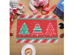 Tovagliette Di Natale, Set Di 4 Tovagliette, Tovagliette Da Tavola Resistenti Al Calore, Tovagliette Lavabili Tovagliette Di Natale Per Decorazione, 30X45Cm, A, Rettangolo, 4