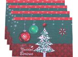 Tovagliette Di Natale, Set Di 4 Tovagliette, Tovagliette Da Tavola Resistenti Al Calore, Tovagliette Lavabili Tovagliette Di Natale Per Decorazione, 30X45Cm, C, Rettangolo, 4