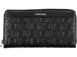 Portafoglio Donna Ck Calvin Klein Tessuto Logato Articolo K60K611322 Cm 19 X 10 X 2 (Circa) Ck Must Lg Wallet, Bax Black / Nero, Unica - One Size, Poliestere 51%,Poliuretano 49%