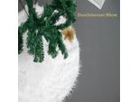 Nuovo Albero Di Natale In Peluche Gonna Per Albero Di Natale Decorazione Per Albero Di Natale, 90 Cm, Bianco, Poliestere