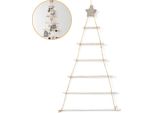 Albero Di Natale Di Legno Ornamento Albero Di Natale A Parete Con Ramo Scala Per Casa Soggiorno Sfondo Decorazione, B, Legno