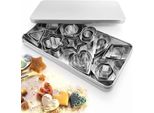 Set Di Tagliabiscotti Natalizi, 30 Mini Tagliabiscotti, Tagliabiscotti Natalizi Fai Da Te Per Decorazioni Di Torte E Biscotti, Acciaio Inossidabile