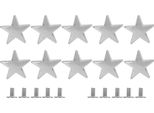 10 Pc Rivetti A Stella In Metallo 20 Mm In Lega Di Zinco Lucido Con Viti Ph 7 Mm Per Abbigliamento Scarpe Giacche Argento