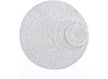 ["Tovaglietta Antiscivolo In Cotone Per Tavolo Da Pranzo Tappetini Caldi Per Caffè Tovaglietta Resistente Al Calore Per Casa Natale Matrimonio Decor, 2Pcs, 11Cm E 36Cm, Silver2Pcs""],"