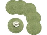 ["Tovaglietta Antiscivolo In Cotone Per Tavolo Da Pranzo Tappetini Caldi Per Caffè Tovaglietta Resistente Al Calore Per Casa Natale Matrimonio Decor, Verde38Cm6 Pezzi""],"