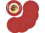 ["Tovaglietta Antiscivolo In Cotone Per Tavolo Da Pranzo Tappetini Caldi Per Caffè Tovaglietta Resistente Al Calore Per Casa Natale Matrimonio Decor, Rosso38Cm6 Pezzi""],"