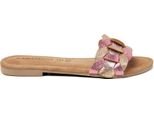 Lazamani Mona Donna Muli In Pelle Rosa Taglia 38