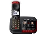 Panasonic KX-TGM420EXB Telefono Dect Cordless Nero Con Segreteria E Display 1.8""