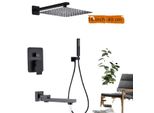 Set Doccia, Design A Parete, Soffione A Pioggia, 3 Vie Da 16 Pollici B