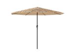 Vidaxl Ombrellone Con Palo In Acciaio Marrone 324X324X247 Cm
