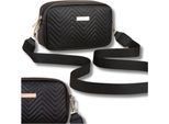 Camerazar Elegante Borsa Da Donna In Ecopelle Nera Con Impunture Sulla Spalla