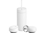 Fellow Carter Thermal Mug Set + 3 Caps White Matt 473 Ml