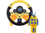 Volante Regolabile Per Bambini Con Effetti Sonori Giallo, Giocattolo Da Viaggio Per Bambini + Accessori - Whellyellowkey
