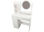Comodino Con Specchio E Illuminazione - Comodino Moderno Illuminato Con 2 Cassetti Per La Camera Da Letto