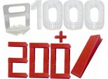 Sistema Di Livellamento Delle Piastrelle 1000 Clip 1Mm 200 Cunei Set Di Sistema Di Posa