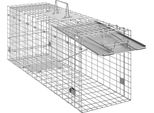 Succebuy Gabbia-Trappola Per Animali Vivi, 78,7 X 25,4 X 30,5 Cm, Trappola A Cerniera In Ferro Zincato Per Gatti Randagi, Conigli, Scoiattoli, Procioni, Marmotte, Opossum, Design Umano