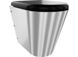 Kwc Ar T-WC, Campus, Acciaio Inox, Sospeso, 360X456X500 Mm, Lunghezza A Terra S., Sedile Nero