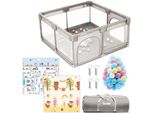 Box Per Bambini Teddle, Box Per Bambini Con 50X Palline, Box Per Interni Ed Esterni, Tappeto Gioco Incluso, 120X120Cm