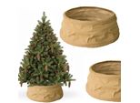 Coil Copertura Per Albero Di Natale, Gonna Per Albero Di Natale, Copertura Per Albero Di Natale, Supporto Per Albero Di Natale, Iuta, Diametro: 66 Cm, Ovale, Beige
