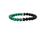 Armband CaÏ "Malachit & Onyx 21Cm", GrüN, ArmbäNder, Herren, 21Cm, Edelstahl, GläNzend, Matt, Armband
