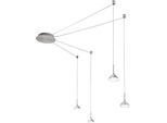 Lampadario A Sospensione Isabella A Led In Metallo E Metacrilato 3410-49-212 Fabas Luce