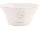 Zuppiera Clayre & Eef Ø 14X7 Cm In Vetroceramica Bianca Bird