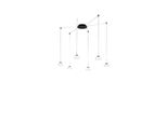 Lampadario A Sospensione Arabella A Led In Metallo E Vetro Soffiato Bianco 3547-46-102 Fabas Luce