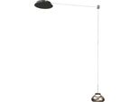 Arabella - Lampada A Sospensione Decentrata Fumè - Fabas Luce - Led 8W Dimmerabile - Montaggio Con Decentramento